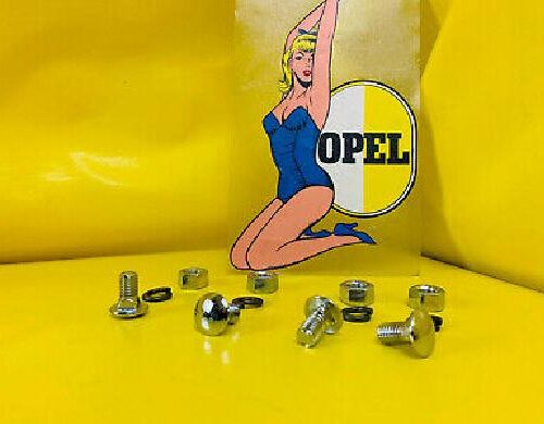 Chrom Schrauben Stoßstange Kotflügel Opel Kadett A B C + Muttern Federringe NEU