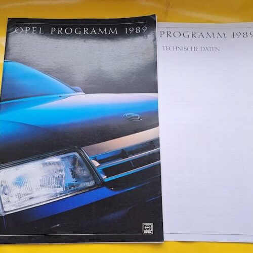 Prospekt Broschüre Opel Programm 1989 Vectra / Corsa / Kadett / Omega / Senator