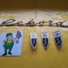 Embleme Satz Opel Rekord A / R3 Schriftzug auf Kotflügel Logo Original