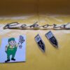 Satz Embleme Opel Rekord A / R3 Schriftzug Logo auf Kotflügel Schild Original