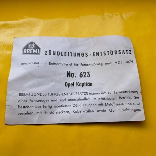 Zündkabel entstört Opel Kapitän P2,5 / PL2,6 / Blitz - Zündkabelsatz Bremi Bakelit