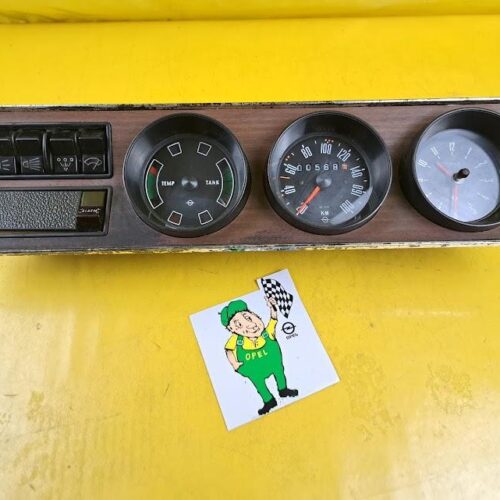 Armatur Tacho Opel Kadett B Holzoptik Schalter Warnblink Uhr Instrumenteneinheit Original